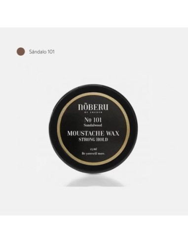 CERA PARA BIGOTE NOBERU FIJACIÓN FUERTE SÁNDALO 25ml