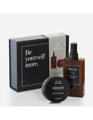ESTUCHE REGALO NOBERU STYLING AGUA SAL MARINA + POMADA MATE