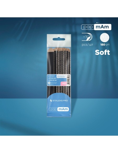 Limas desechables papmAm (base blanda) en una base de madera EXPERT 20 (10 uds.)