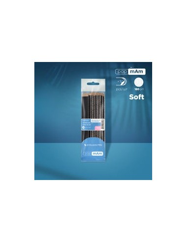 Limas desechables papmAm (base blanda) en una base de madera EXPERT 20 (10 uds.)