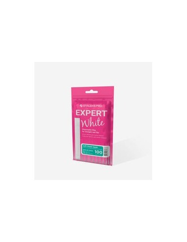 Archivos desechables blancos para lima de uñas recta (base suave) EXPERT 20 (30 piezas)