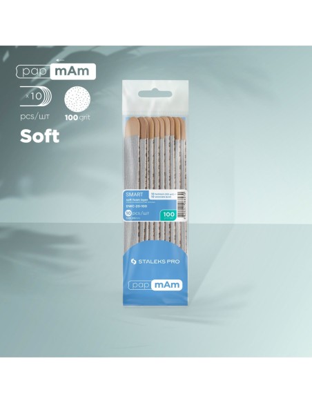 Limas desechables papmam (base blanda) en una base de madera SMART 20 (10 pcs)