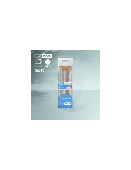Limas desechables papmam (base blanda) en una base de madera SMART 20 (10 pcs)